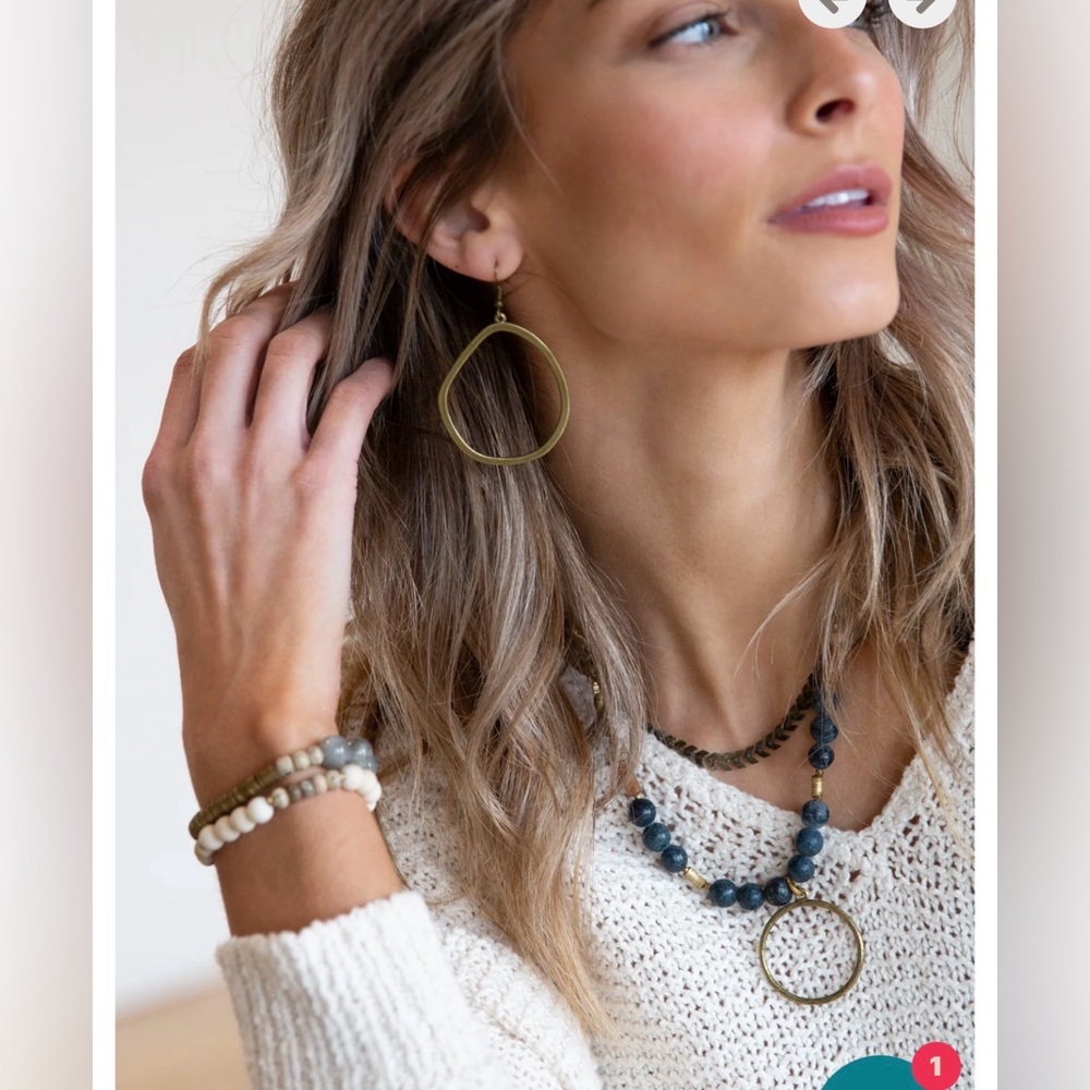 Funky Trunk Imperfect brass drop earrings